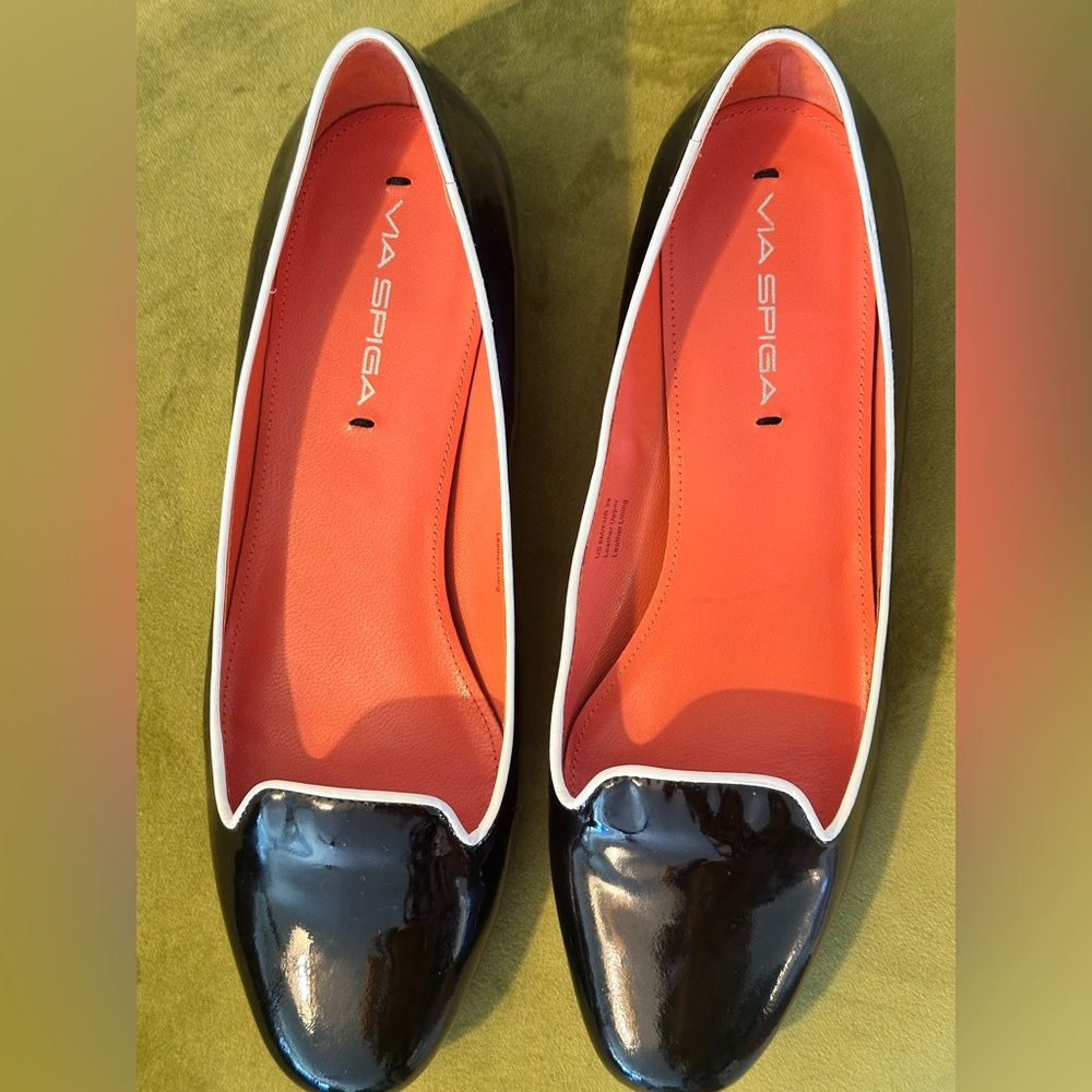Via Spiga Edina patent leather loafers